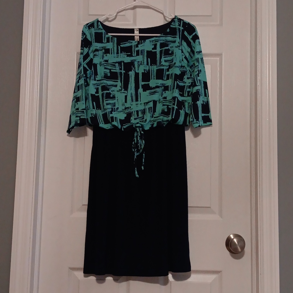 Black and Teal Dress